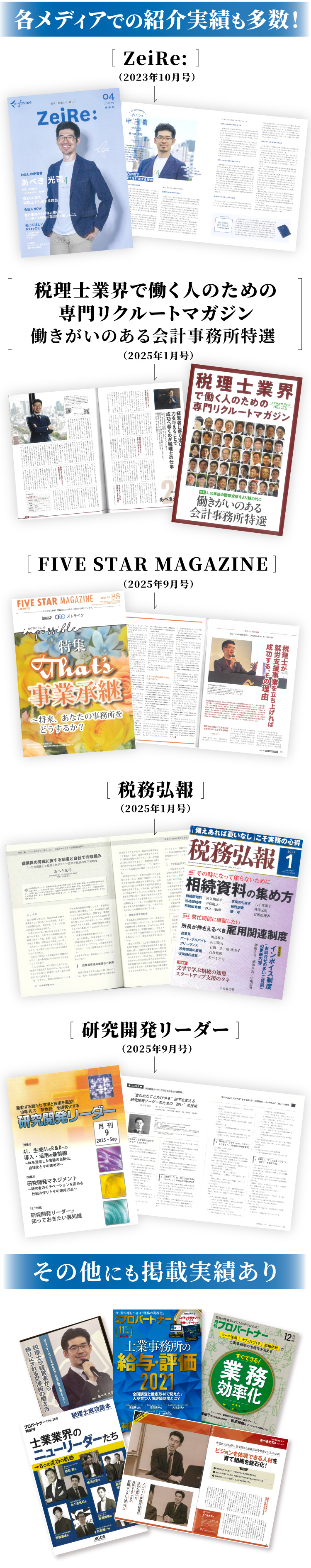 各メディアでの紹介実績も多数!、メディア掲載の画像